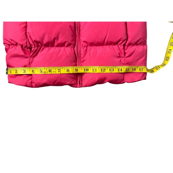 Lands' End Girls Winter Down Puffer Vest  Size 10-12  Pink Jacket  Ski Vest - Picture 6 of 9